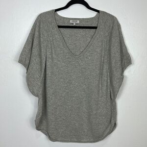 Cocoa Cashmere London V-neck Short Sleeve Pullover Sweater Size S